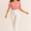 Pantalón tipo jeans corte campana