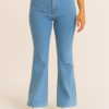 Pantalón tipo jeans corte campana