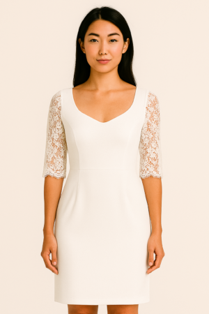 Vestido semi-formal con mangas