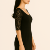 Vestido semi-formal con mangas