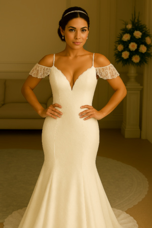 Vestido de novia corte sirena